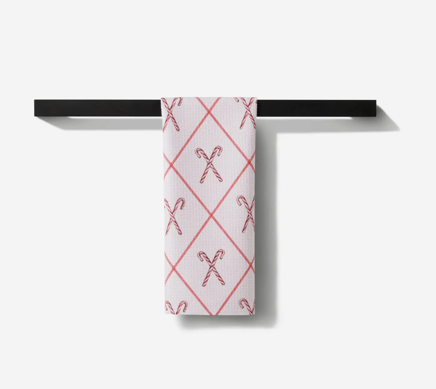 Geometry Festive Candy Canes Tea Towel