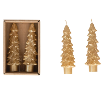 Creative Co-op 4.75" Tree Shaped Taper Candles