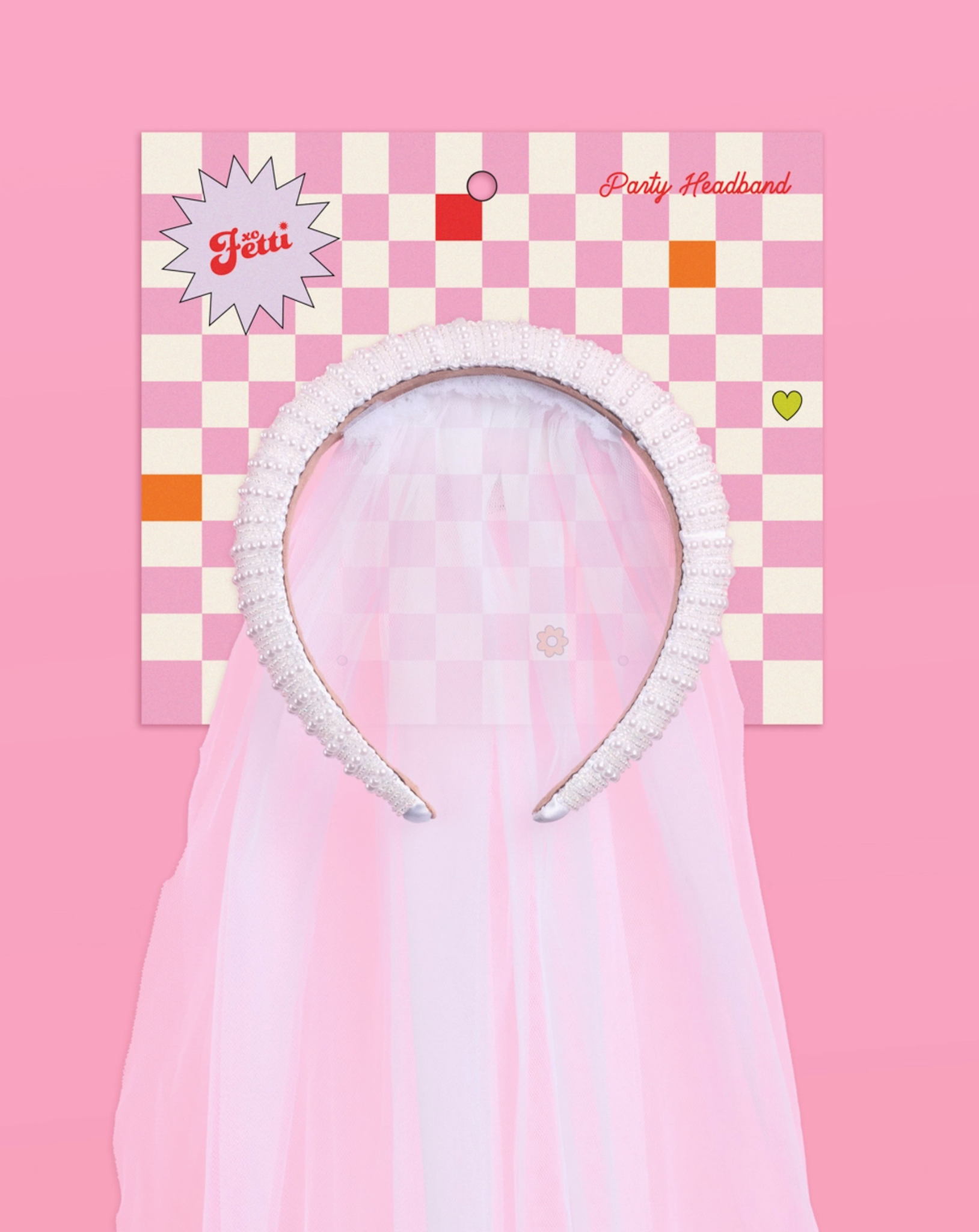 xo, Fetti Headband w/ Removable Veil