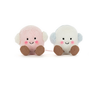 Jellycat Amuseables Toastie Pink and White Marshmallows