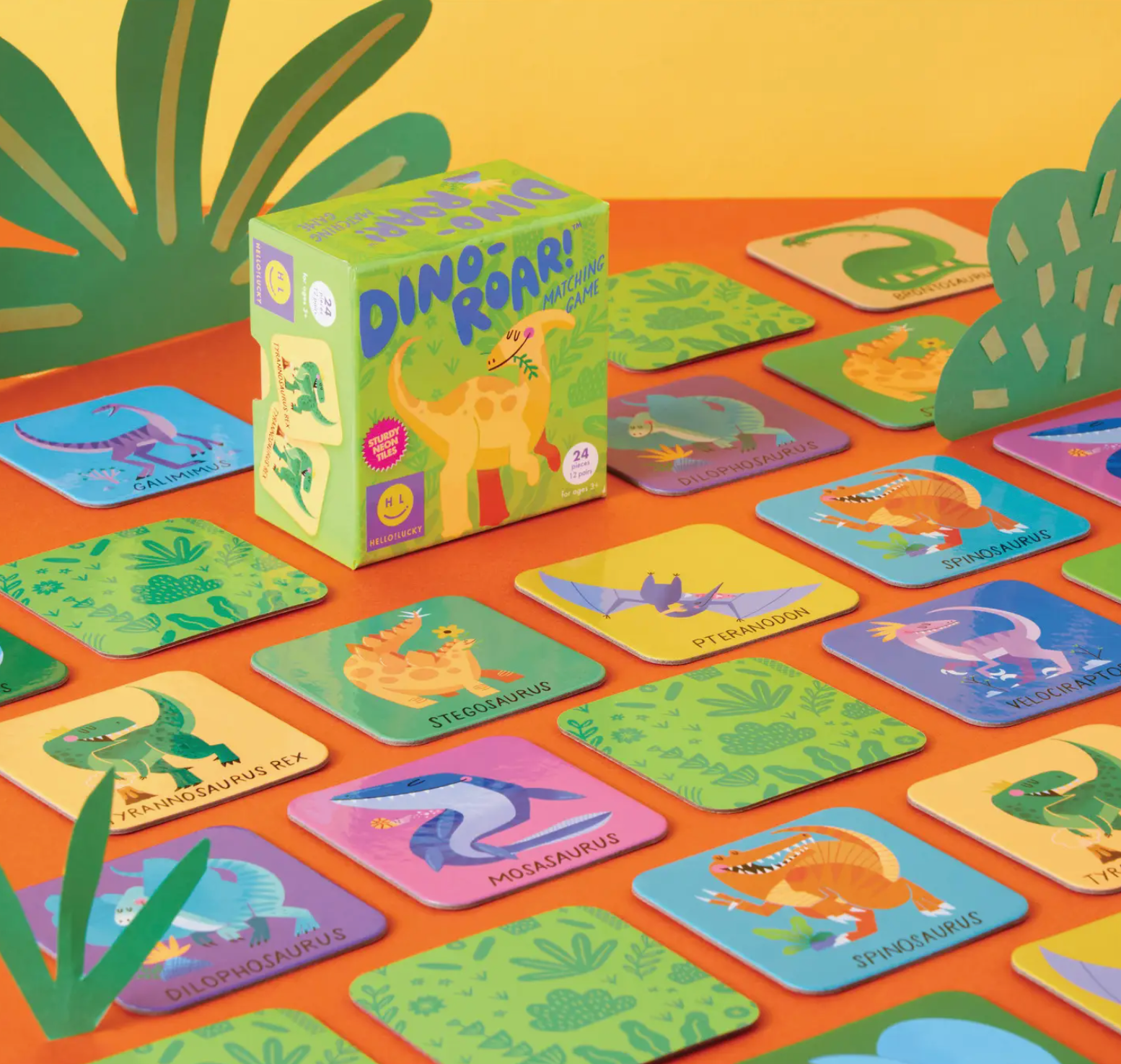 CR Gibson Hello!Lucky Dino Roar Matching Game