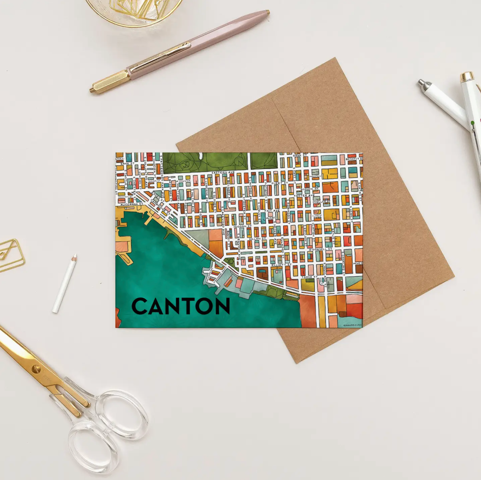 Cherry Blossom Creative 5" x 7" Canton Greeting Card