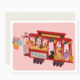 Slightly Stationery Cable Car Dog Birthday Card