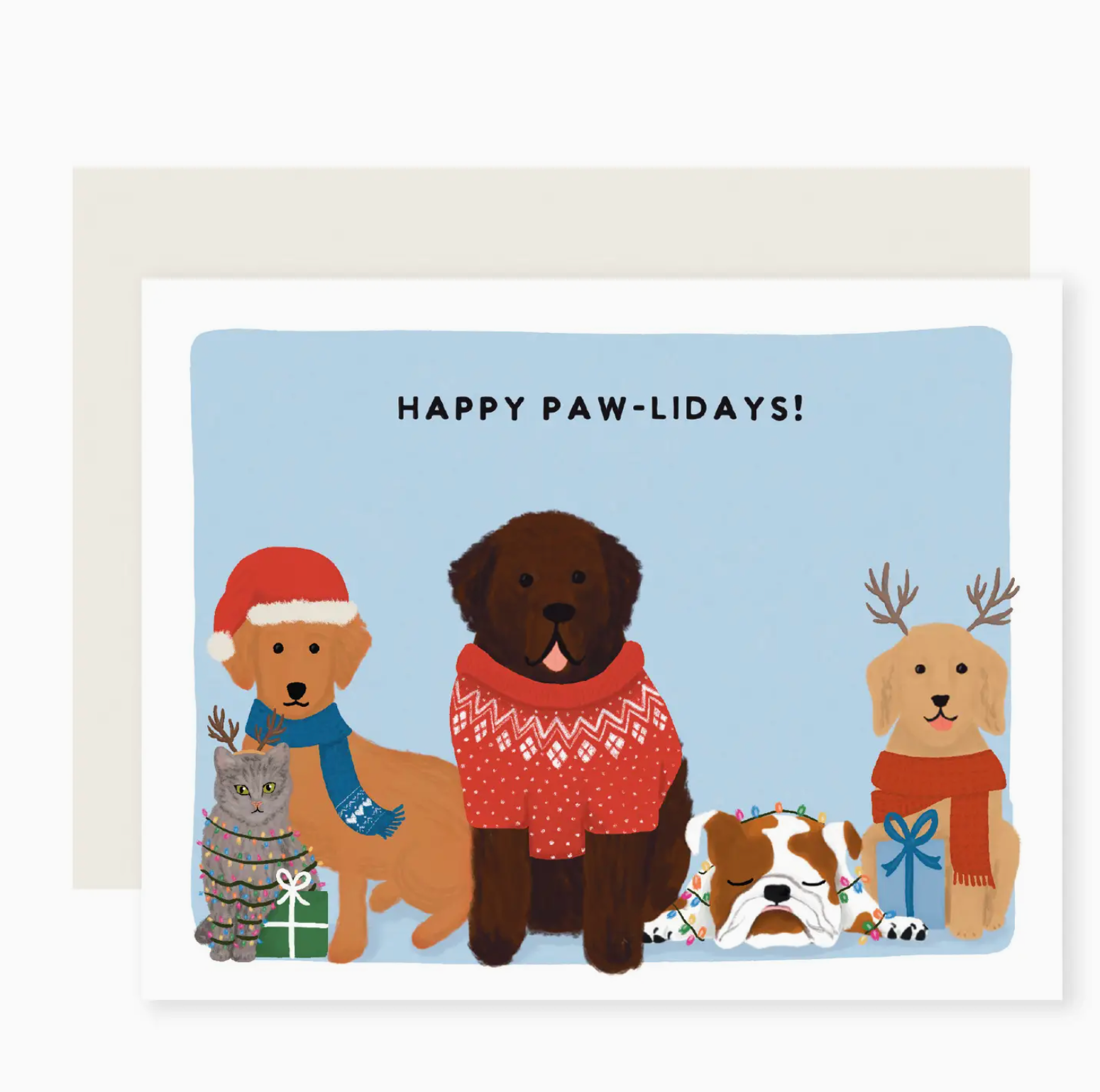 Slightly Stationery Paw-Lidays Holiday Card