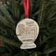 Tiny Dog Press Baltimore Wood Snow Globe Ornament