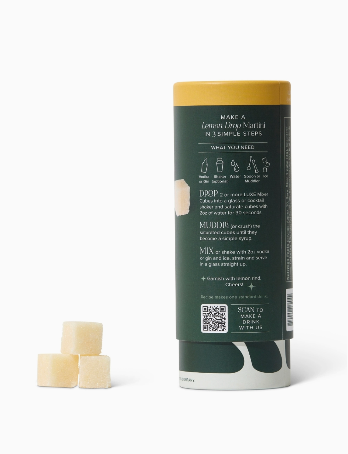 Teaspressa Lemon Drop Martini Tallboy Mixer Cubes