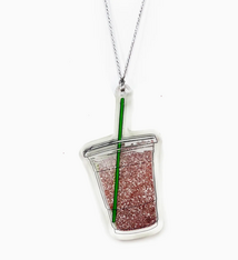 Drawn Goods Iced Coffee Glitter Ornament