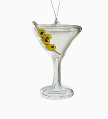 Drawn Goods Olive Martini Liquid Ornament