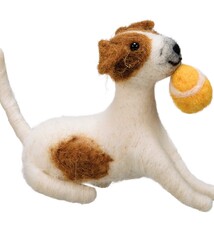 Primitives By Kathy Dog With Ball Ornament