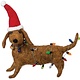 Primitives By Kathy Dachshund And Lights Ornament