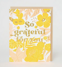 Egg Press Grateful For You Floral Card
