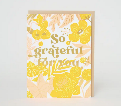 Egg Press Grateful For You Floral Card