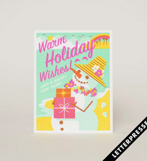 Egg Press Tropical Holiday Wishes Card
