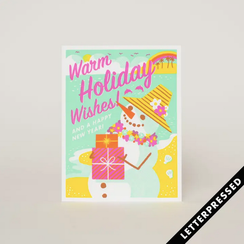 Egg Press Tropical Holiday Wishes Card