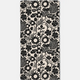 Geometry Black Flower Garden Bar Towel