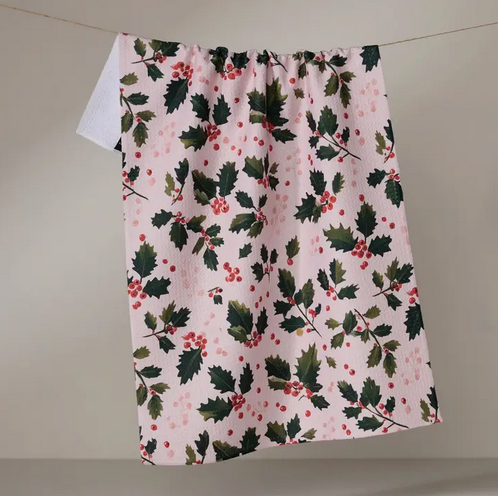 Geometry Blushberry Tea Towel