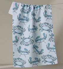 Geometry Coastal Crab Tea Towel