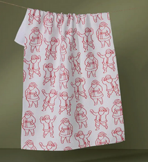 Geometry Santa Groove Tea Towel