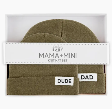 Stephan Baby Dad + Dude Hat Set - Green