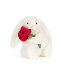 Jellycat Cream Bunny with Rose
