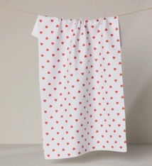 Geometry Baby Hearts Tea Towel