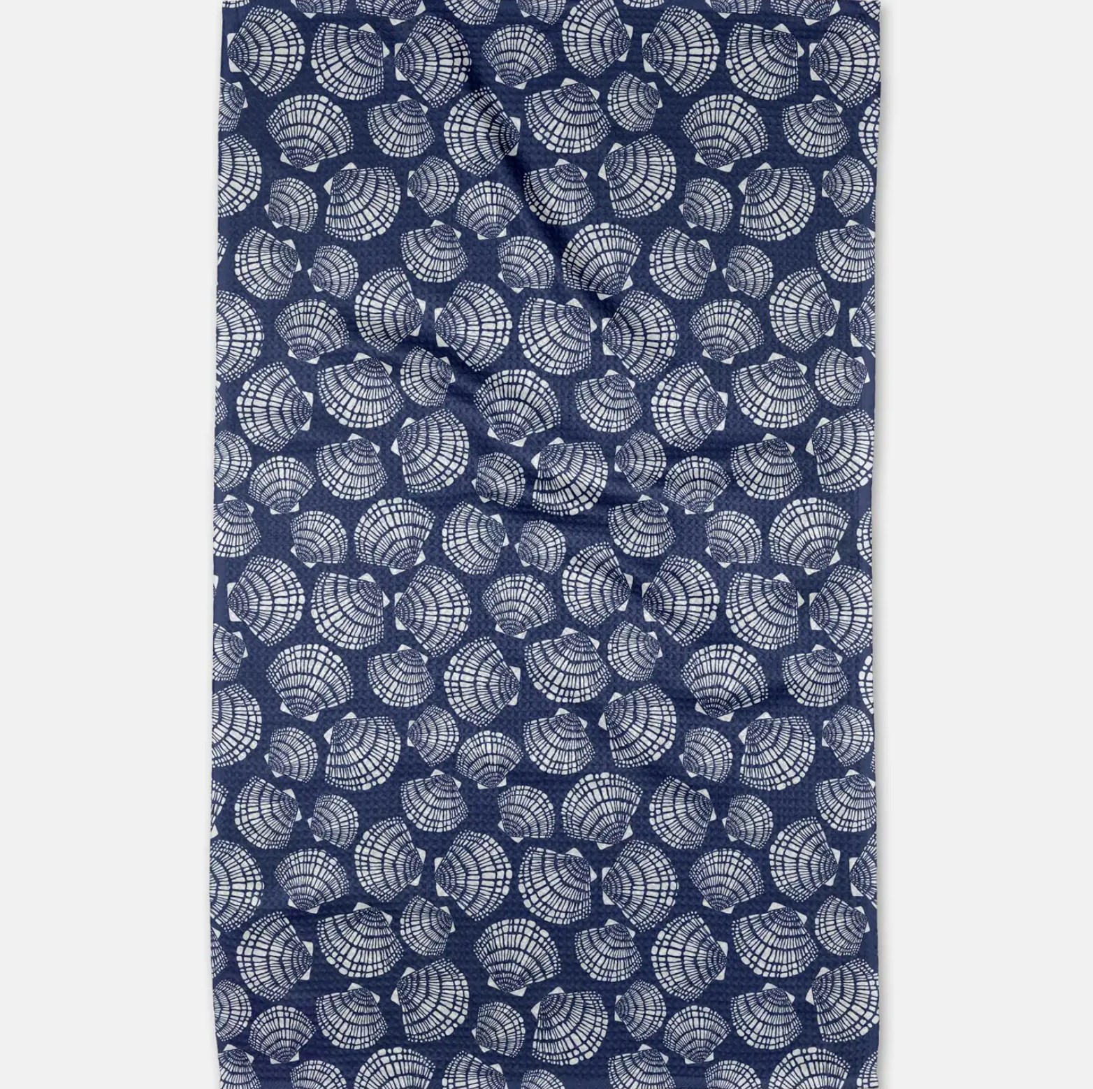Geometry Nautical Seashells Tea Towel