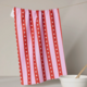 Geometry Ribbon Hearts Tea Towel