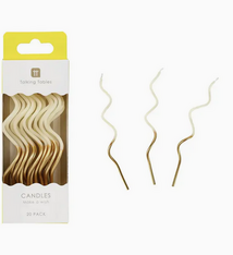 Talking Tables USA Gold & White Twist Birthday Candles