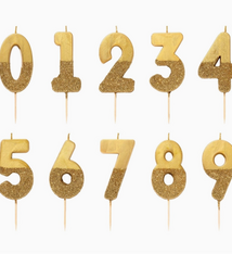 Talking Tables USA Gold Glitter Number Candle