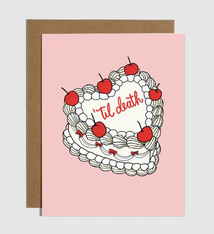 Brittany Paige 'til Death Do Us Part Vintage Cake Card
