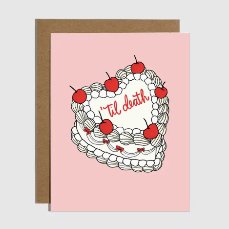 Brittany Paige 'til Death Do Us Part Vintage Cake Card