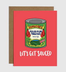Brittany Paige Let's Get Sauced Tomato Can Card