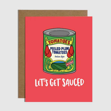 Brittany Paige Let's Get Sauced Tomato Can Card