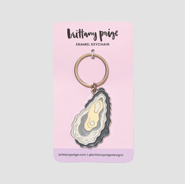 Brittany Paige Oyster Enamel Keychain Bag Charm