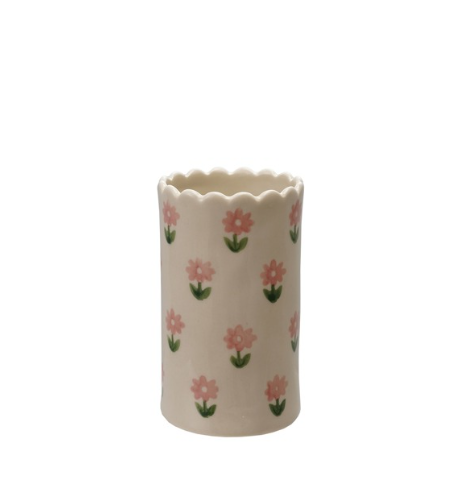 Hazel Mazel Flower Scalloped Vase