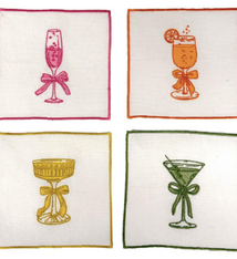 Two's Company CHEERS EMBROIDERED NAPKINS