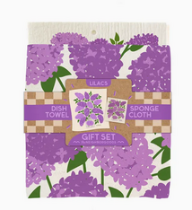 The Neighborgoods Lilac - Tea Towel + Sponge Cloth Set