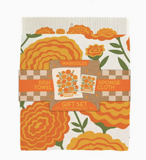 The Neighborgoods Marigold - Tea Towel + Sponge Cloth Set