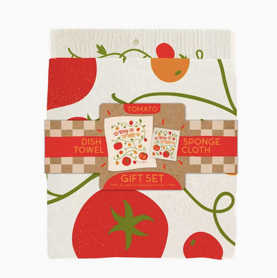 The Neighborgoods Tomato - Tea Towel + Sponge Cloth Set