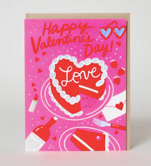 Egg Press Valentine's Day Cake Holo Foil Card