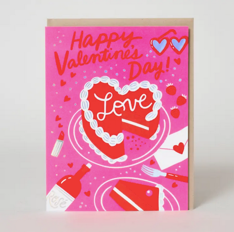 Egg Press Valentine's Day Cake Holo Foil Card