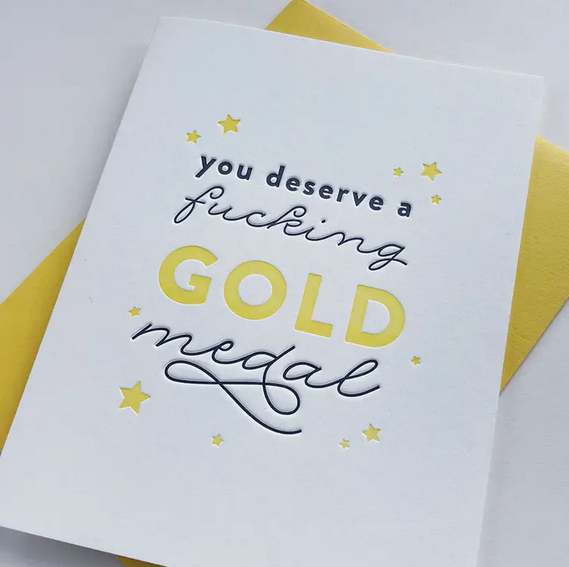 Steel Petal Press Gold Medal Card