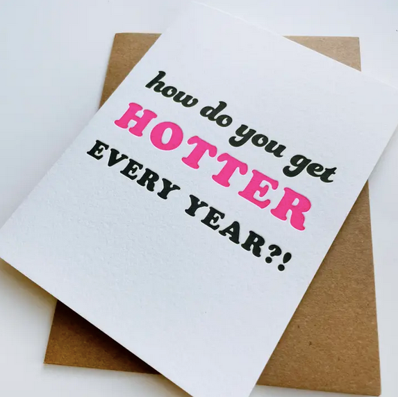 Steel Petal Press Hotter Birthday Card