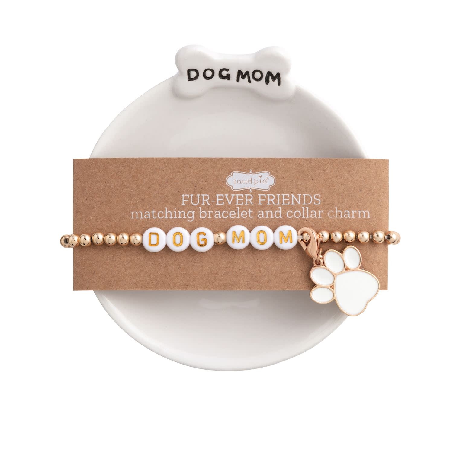 Mud Pie Pet Trinket Dish & Bracelet Set