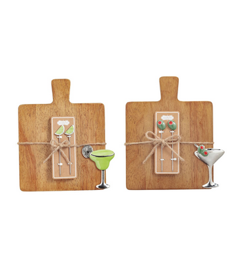 Mud Pie Icon Wood Cocktail Board