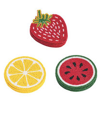Mud Pie Beaded Fruit Coaster