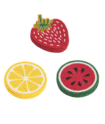 Mud Pie Beaded Fruit Coaster