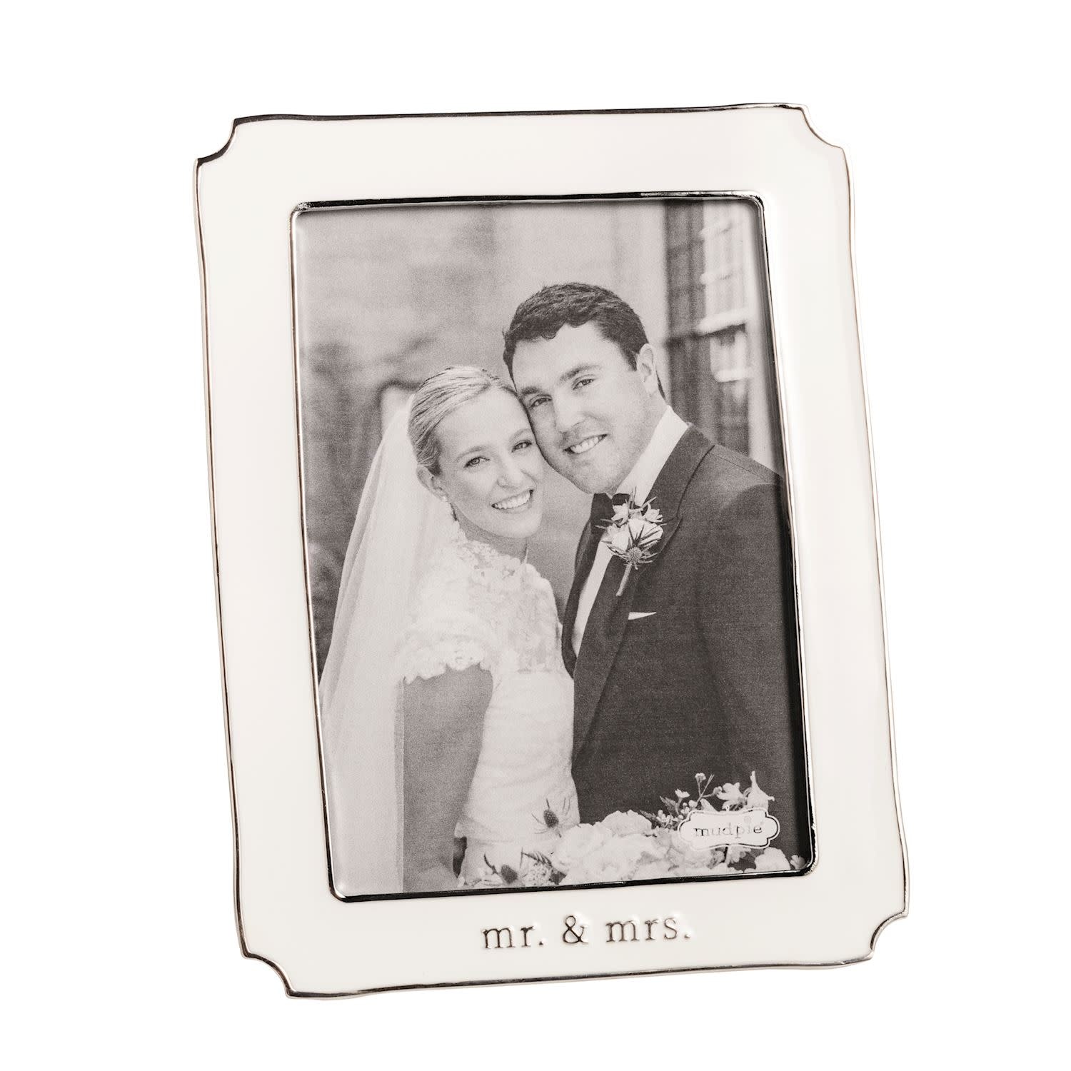 Mud Pie Small Mr. & Mrs. Enamel Frame