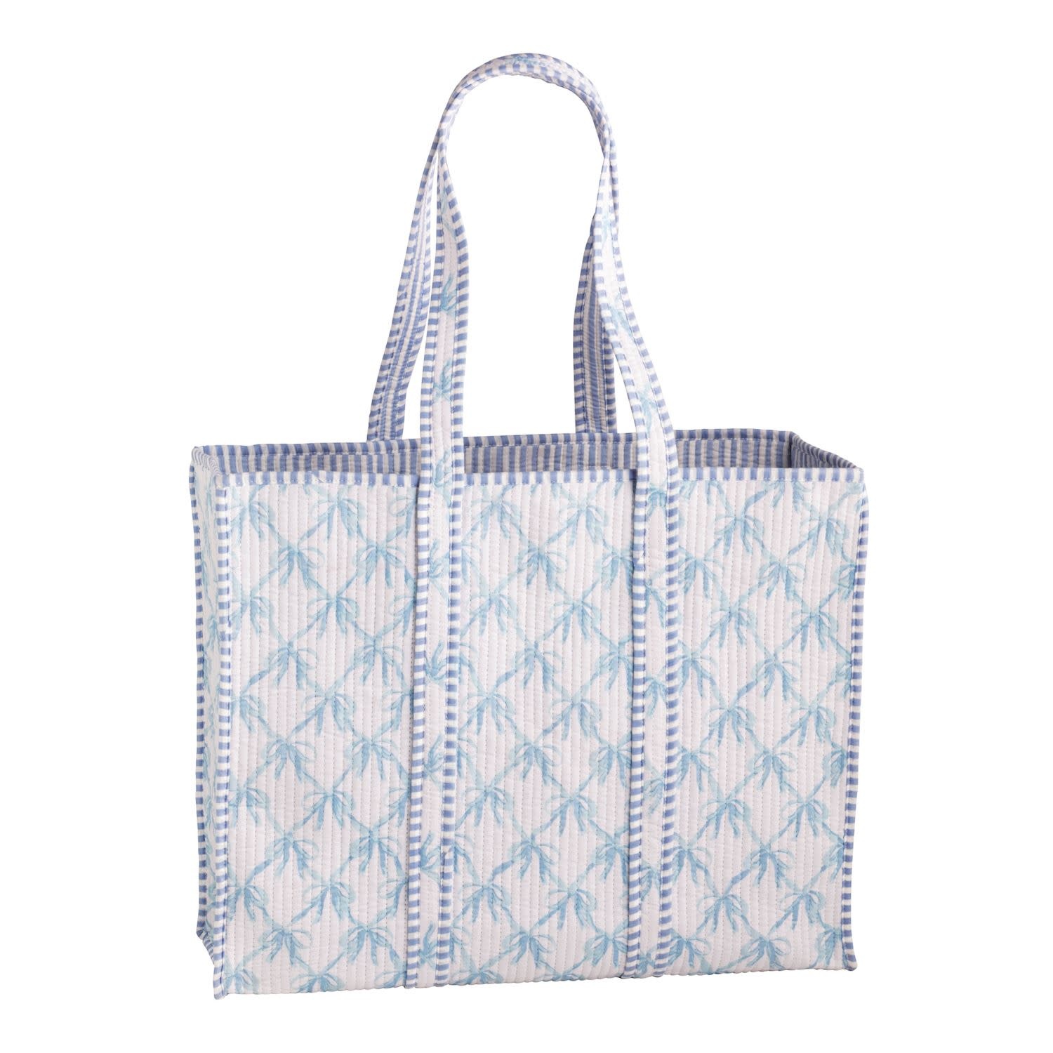 Mud Pie Bow Block Print Tote