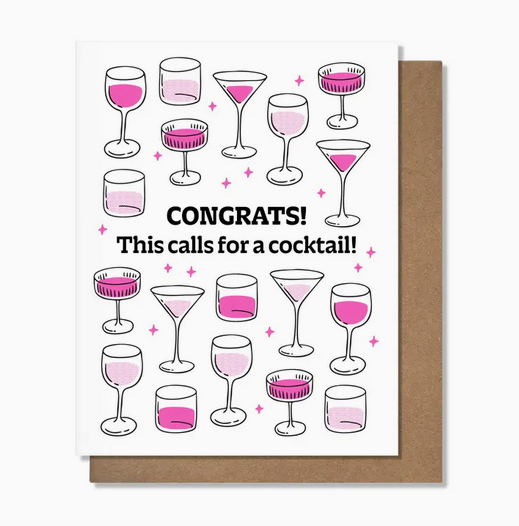 Pretty Alright Goods Congrats Cocktail Card